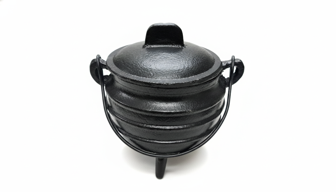 Cast Iron Cauldron Ribbed